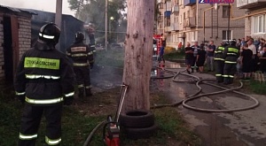 Ульяновские спасатели помогли пожарным ликвидировать пожар